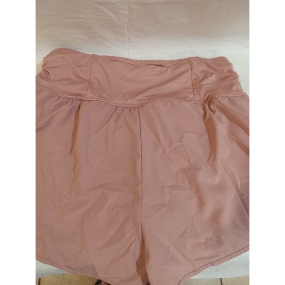 LOVE TREE Athletic Shorts Rose Pink Ruched Waist L - Picture 4 of 4